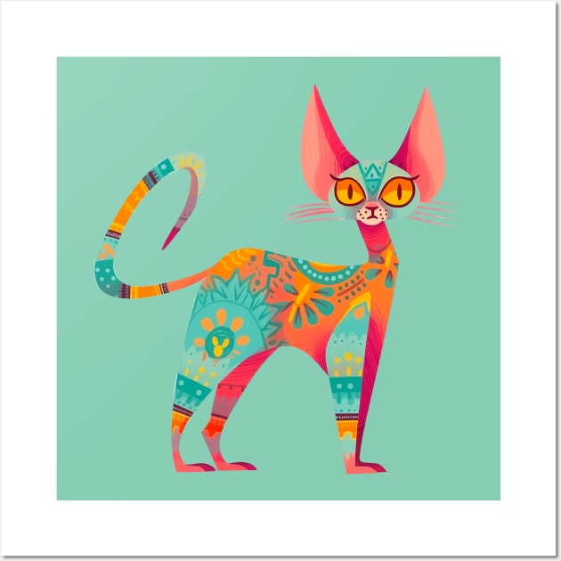 Funny cat Wall Art by Sarus Design Art